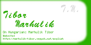 tibor marhulik business card